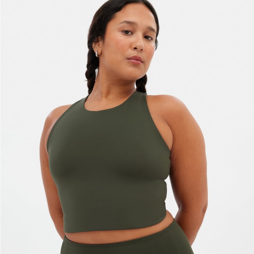Girlfriend Collective Dylan tank bra in color terrace